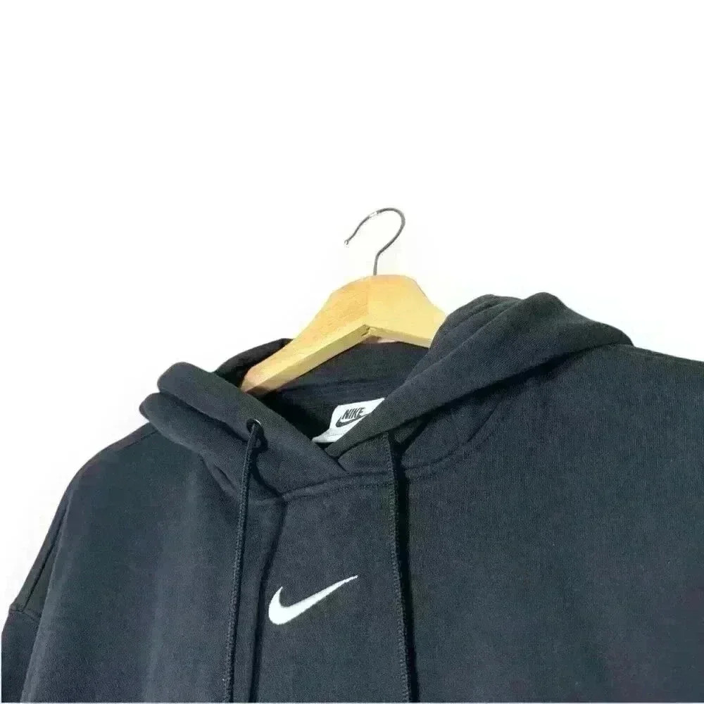 Nike Sportswear Phoenix Black Hoodie Single Swoosh Central Embroidered Women’s S - Picture 2 of 8